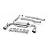 Ford Focus MK3 RS - Non-Resonated (Louder) Cat-Back Exhaust System with Titanium GT-115 Trims - Brushed Titanium