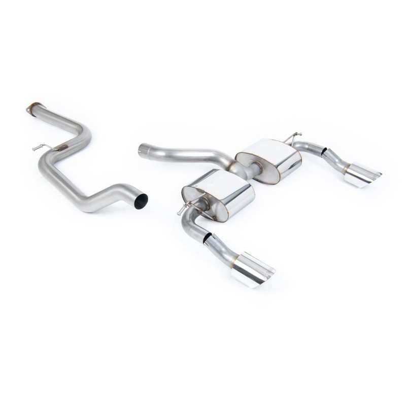 Ford Focus MK2 RS - Non Resonated (Louder) Race Cat-Back Exhaust System with DTM Polished Trims