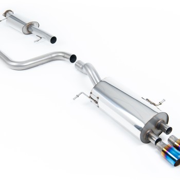 Ford Fiesta MK7/7.5 ST 1.6 - Resonated (Quieter) Cat-Back Exhaust System with Burnt Titanium Tips - Burnt Titanium