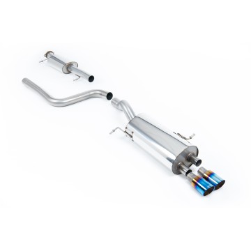 Ford Fiesta MK7/7.5 ST 1.6 - Resonated (Quieter) Cat-Back Exhaust System with Burnt Titanium Tips - Burnt Titanium