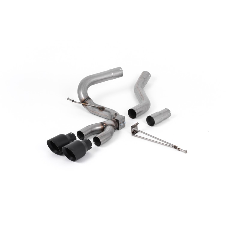 Ford Focus MK3 ST Diesel - Cat-Back Exhaust System with Cerakote Black GT-100 Trims - Cerakote Black