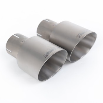 Ford Focus MK3 ST Diesel - Cat-Back Exhaust System with Titainium GT-100 Trims - Brushed Titanium