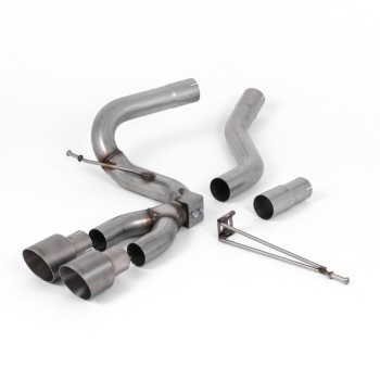 Ford Focus MK3 ST Diesel - Cat-Back Exhaust System with Titainium GT-100 Trims - Brushed Titanium