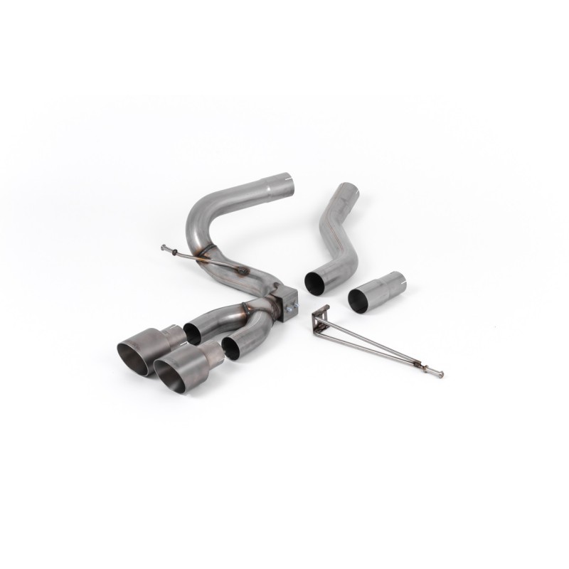 Ford Focus MK3 ST Diesel - Cat-Back Exhaust System with Titainium GT-100 Trims - Brushed Titanium