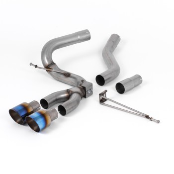 Ford Focus MK3 ST Diesel - Cat-Back Exhaust System with Burnt Titanium GT-100 Trims - Burnt Titanium