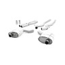 Ford Mustang 5.0 V8 GT (Fastback) - Non-Resonated (Louder) Cat-Back Exhaust System with Titanium GT-100 Trims - Brushed Titanium