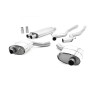 Ford Mustang 5.0 V8 GT (Fastback) - Resonated (Quieter) Cat-Back Exhaust System with Titanium GT-100 Trims - Brushed Titanium