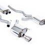 Ford Mustang 2.3 (S550 Fastback) - Resonated (Quieter) Cat-Back Exhaust System with GT-100 Titanium Trims - Brushed Titanium
