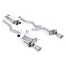 Ford Mustang 2.3 (S550 Fastback) - Resonated (Quieter) Cat-Back Exhaust System with GT-100 Titanium Trims - Brushed Titanium