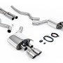 Ford Mustang 5.0 V8 GT (Fastback) - Valved Cat-Back Exhaust System with Quad Titanium GT-90 Trims - Brushed Titanium