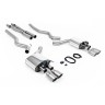 Ford Mustang 5.0 V8 GT (Fastback) - Valved Cat-Back Exhaust System with Quad Titanium GT-90 Trims - Brushed Titanium