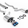 Ford Mustang 5.0 V8 GT (Fastback) - Valved Cat-Back Exhaust System with Quad Burnt Titanium GT-90 Trims - Burnt Titanium