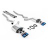 Ford Mustang 5.0 V8 GT (Fastback) - Valved Cat-Back Exhaust System with Quad Burnt Titanium GT-90 Trims - Burnt Titanium