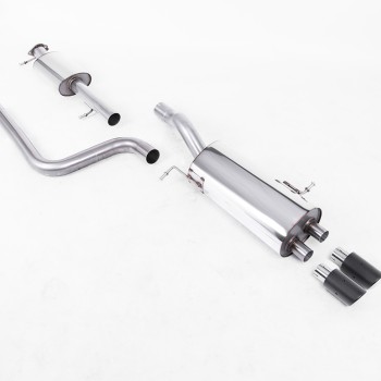 Ford Fiesta MK7/7.5 ST 1.6 - Resonated (Quieter) Cat-Back Race Exhaust System with Carbon Jet-80 Trims - Carbon Fibre