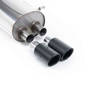 Ford Fiesta MK7/7.5 ST 1.6 - Non-Resonated (Louder) Cat-Back Race Exhaust System with Carbon Jet-80 Trims - Carbon Fibre