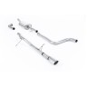 Ford Fiesta MK8 1.0T ST Line (Non GPF Models) - Non-Resonated (Louder) Cat-Back Exhaust System with GT-90 Polished Trim - Polished - OE Valance