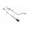 Ford Fiesta MK8 1.0T ST Line (Non GPF Models) - Non-Resonated (Louder) Cat-Back Exhaust System with GT-90 Cerakote Black Trim - Cerakote Black - OE Valance