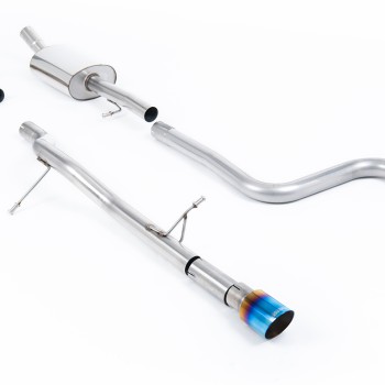 Ford Fiesta MK8 1.0T ST Line (Non GPF Models) - Non-Resonated (Louder) Cat-Back Exhaust System with GT-90 Burnt Titanium Trim - Burnt Titanium - OE Valance