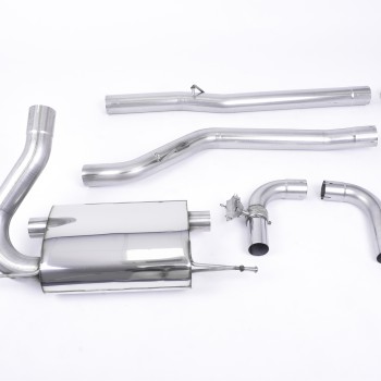 Ford Focus MK3 RS - Non-Resonated (Louder) Cat-Back Exhaust System with Carbon Jet-115 Trims - Carbon Fibre