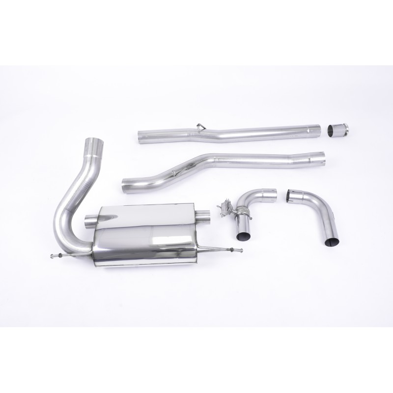 Ford Focus MK3 RS - Non-Resonated (Louder) Cat-Back Exhaust System with Carbon Jet-115 Trims - Carbon Fibre