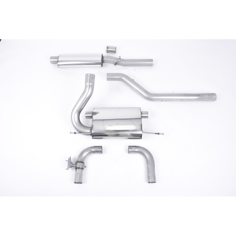 Ford Focus MK3 RS - Resonated (Quieter) Cat-Back Exhaust System with Carbon Jet-115 Trims - Carbon Fibre