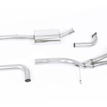 Ford Fiesta MK7/7.5 Ecoboost 1.0T - Road+ Cat-Back Exhaust System with Cerakote Black Tips - Cerakote Black