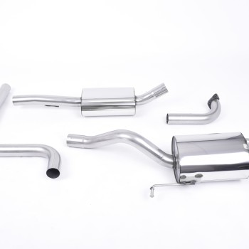 Ford Fiesta MK7/7.5 Ecoboost 1.0T - Resonated (Quieter) Cat-Back Exhaust System with Carbon Fibre Jet-80 Trims - Carbon Fibre
