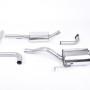Ford Fiesta MK7/7.5 Ecoboost 1.0T - Resonated (Quieter) Cat-Back Exhaust System with Carbon Fibre Jet-80 Trims - Carbon Fibre