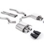 Ford Mustang 5.0 V8 GT (Fastback - Facelift) - Cat-Back Exhaust System with Black Cerakote Trims GT-100 Trims - Cerakote Black