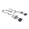 Ford Mustang 5.0 V8 GT (Fastback - Facelift) - Cat-Back Exhaust System with Black Cerakote Trims GT-100 Trims - Cerakote Black
