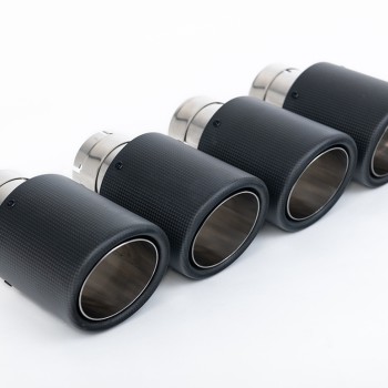 Ford Mustang 5.0 V8 GT (Fastback - Facelift) - Cat-Back Exhaust System with Carbon JET-100 Trims - Carbon Fibre