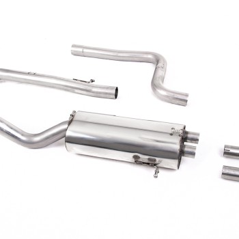 Ford Fiesta MK7 ST 1.6 - Non-Resonated (Louder) Cat-Back Exhaust System with with GT-80 Polished Trims - Polished