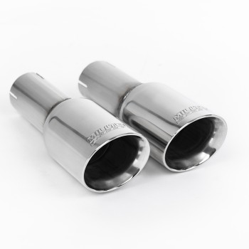 Ford Fiesta MK7 ST 1.6 - Straight Through (Loudest) Cat-Back Exhaust System with GT-80 Polished Trims - Polished