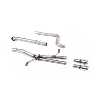 Ford Fiesta MK7 ST 1.6 - Straight Through (Loudest) Cat-Back Exhaust System with GT-80 Polished Trims - Polished