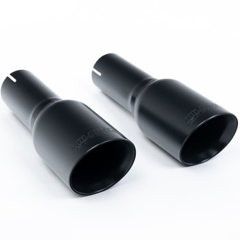 Ford Fiesta MK7 ST 1.6 - Straight Through (Loudest) Cat-Back Exhaust System with GT-80 Cerakote Black Trims - Cerakote Black