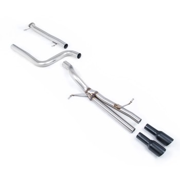 Ford Fiesta MK7 ST 1.6 - Straight Through (Loudest) Cat-Back Exhaust System with GT-80 Cerakote Black Trims - Cerakote Black