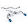 Ford Focus MK2 RS - Non-Resonated (Louder) Cat-Back Exhaust System with Burnt Titanium GT-115 Trims - Burnt Titanium