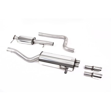 Ford Fiesta MK7 ST 1.6 - Resonated (quieter) Cat Back Exhaust System with Polished Tips - Polished