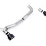 Ford Fiesta MK8/8.5 ST 1.5 - Maxton Designs Dual Outlet Upgrade Kit with GT-100 Black Trims - Cerakote Black - Out of Stock - Exhaust Only - Out of Stock