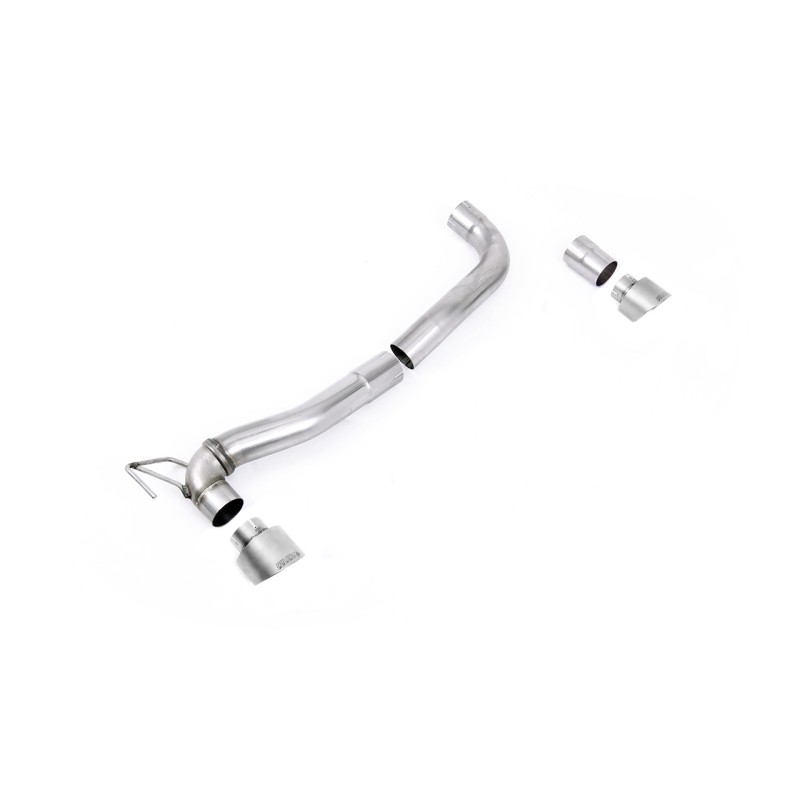 Ford Fiesta MK8/8.5 ST 1.5 - Maxton Designs Dual Outlet Upgrade Kit with GT-100 Titanium Trims - Brushed Titanium - Out of Stock - Exhaust Only - Out of Stock
