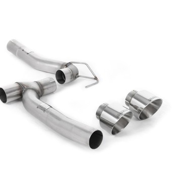 Ford Fiesta MK8 1.0T ST Line (Dual Outlets) - Upgrade Kit for Existing Milltek Cat Back Systems with Polished GT-100 Trims (Requires Diffuser) - Polished - Exhaust Only