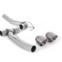 Ford Fiesta MK8 1.0T ST Line (Dual Outlets) - Upgrade Kit for Existing Milltek Cat Back Systems with Brushed Titanium GT-100 Trims (Requires Diffuser) - Brushed Titanium - Exhaust Only
