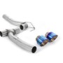 Ford Fiesta MK8 1.0T ST Line (Dual Outlets) - Upgrade Kit for Existing Milltek Cat Back Systems with Burnt/Blue Titanium GT-100 Trims (Requires Diffuser) - Burnt/Blue Titanium - Exhaust Only