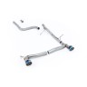 Ford Fiesta MK8 1.0T ST Line (Dual Outlets) - GPF/OPF Back Non-Resonated (Louder) with Burnt/Blue Titanium GT-100 Trims (Requires Diffuser) - Burnt/Blue Titanium - Exhaust Only