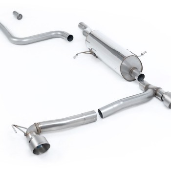 Ford Fiesta MK8 1.0T ST Line (Dual Outlets) - GPF/OPF Back Resonated with Brushed Titanium GT-100 Trims (Requires Diffuser) - Brushed Titanium - Exhaust Only