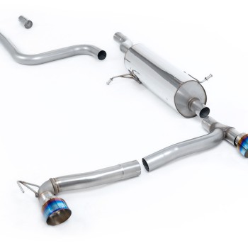 Ford Fiesta MK8 1.0T ST Line (Dual Outlets) - GPF/OPF Back Resonated with Burnt/Blue Titanium GT-100 Trims (Requires Diffuser) - Burnt/Blue Titanium - Exhaust Only