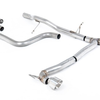 Ford Fiesta MK8 1.0T ST Line (GPF Models) Dual Outlets - Non-Resonated (Louder) GPF/OPF Back with Polished GT-100 Trims (Requires Maxton Diffuser) - Polished - Exhaust Only