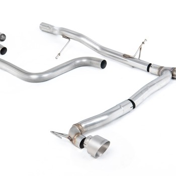 Ford Fiesta MK8 1.0T ST Line (GPF Models) Dual Outlets - Non-Resonated (Louder) GPF/OPF Back with Brushed Titanium GT-100 Trims (Requires Maxton Diffuser) - Brushed Titanium - Exhaust Only