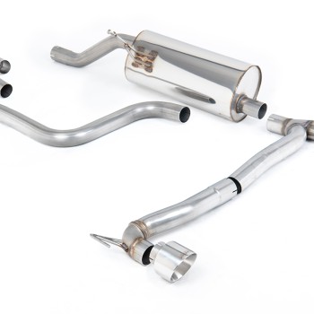 Ford Fiesta MK8 1.0T ST Line (GPF Models) Dual Outlets - Resonated (Quieter) GPF/OPF Back with Polished GT-100 Trims (Requires Maxton Diffuser) - Polished - Exhaust Only