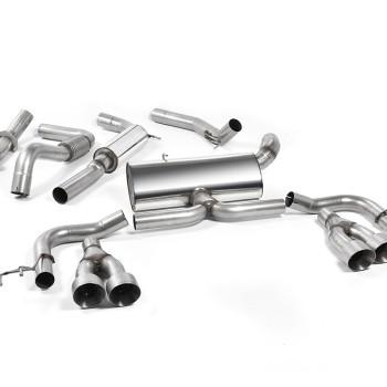 Honda Civic FK2 Type R Turbo (RHD Model Only) - Resonated Cat-Back Exhaust System - Brushed Titanium
